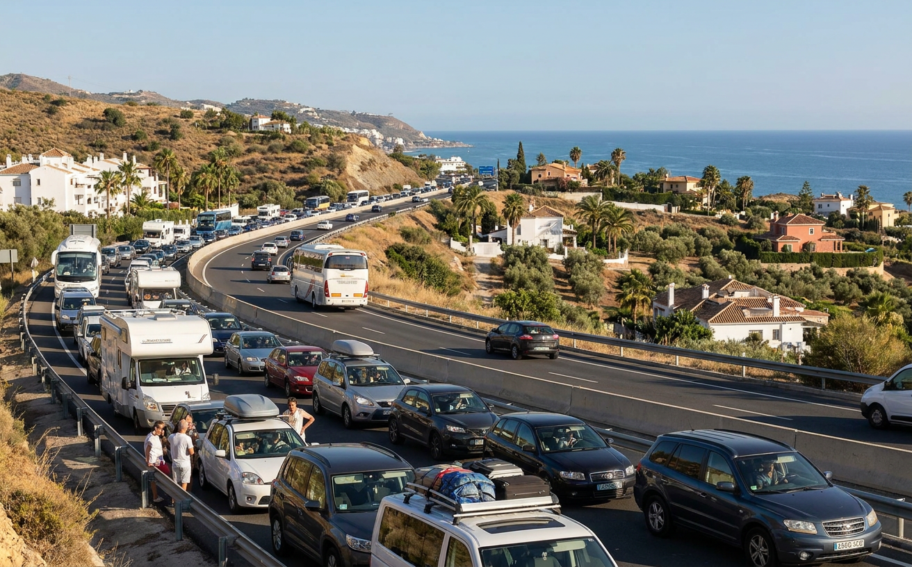August-Reisewelle sorgt für lange Staus auf Andalusiens Straßen