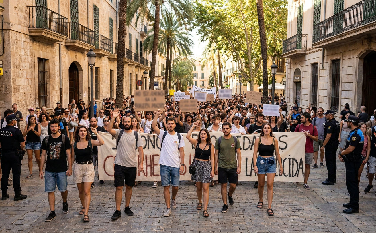 Mehr als 800 Menschen protestieren auf Menorca gegen Massentourismus