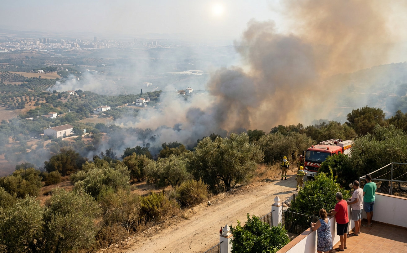 Waldbrand bei Niebla: Ursache offen, Rauch belastet Huelva und Sevilla