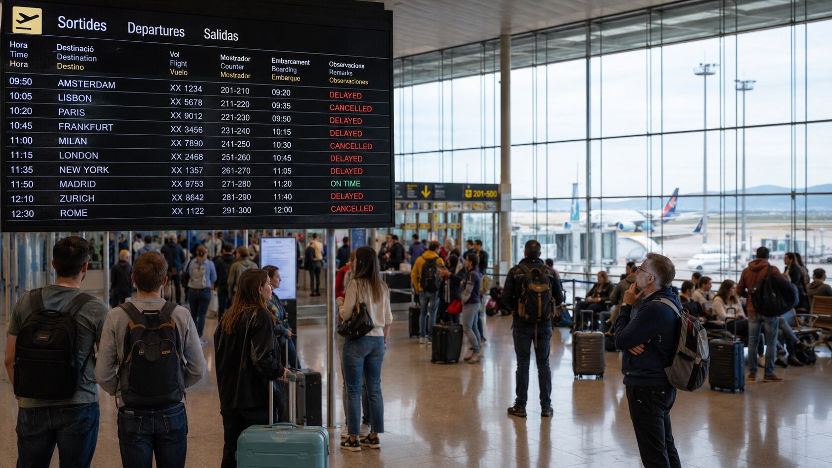 Streik am Flughafen Barcelona: erneut Flüge gestrichen