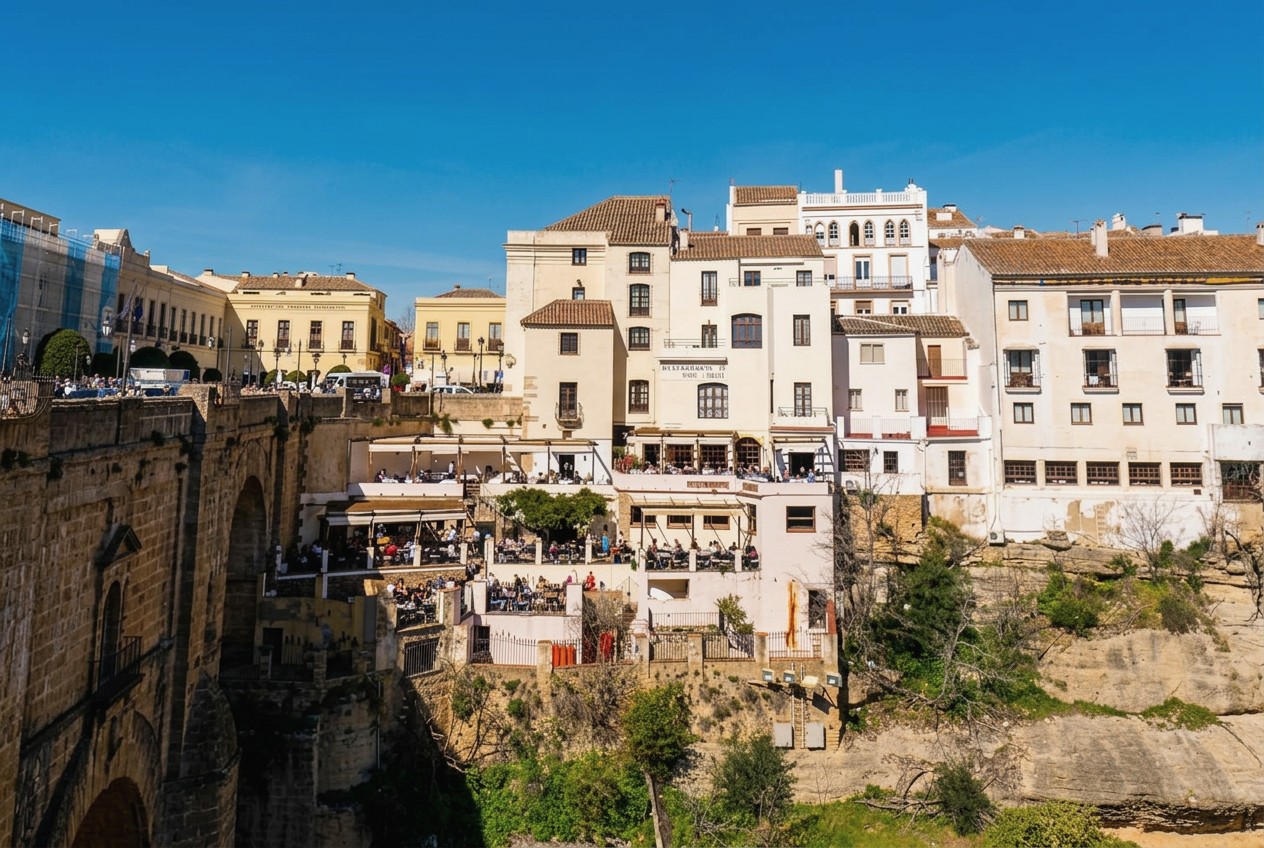 Ronda in Andalusien – Stadt über der Schlucht – Puente Nuevo und Weinberge