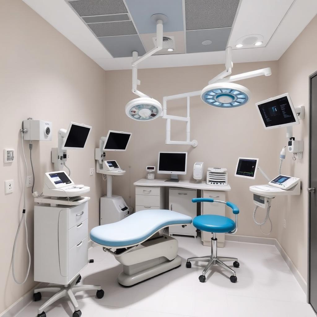 Modernes Behandlungszimmer in einer spanischen Klinik