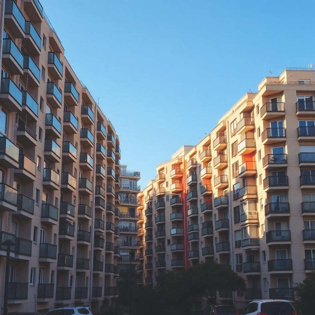 Moderne Wohngebäude in Madrid